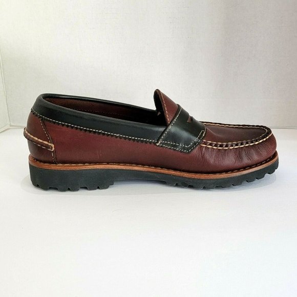 G.H. Bass & Co. | Shoes | Gh Bass Kennebec Weejuns Brown Black Leather Penny Loafers Lug Sole